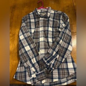 Men’s Scotch Plaid Flannel Shirt, Size M